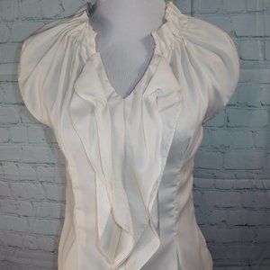 Express Off White Blouse, Side Zipper, Size Small